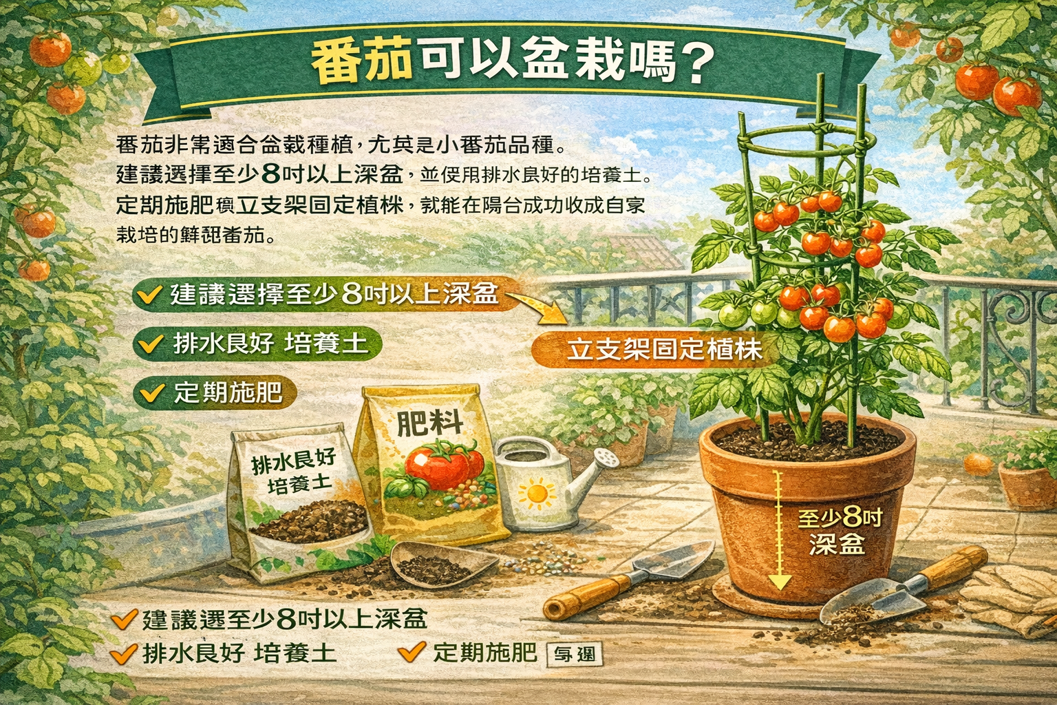 番茄可以盆栽吗?