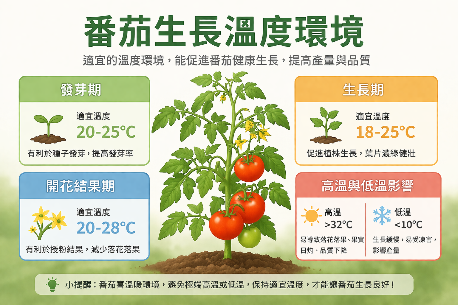 番茄生長溫度環境