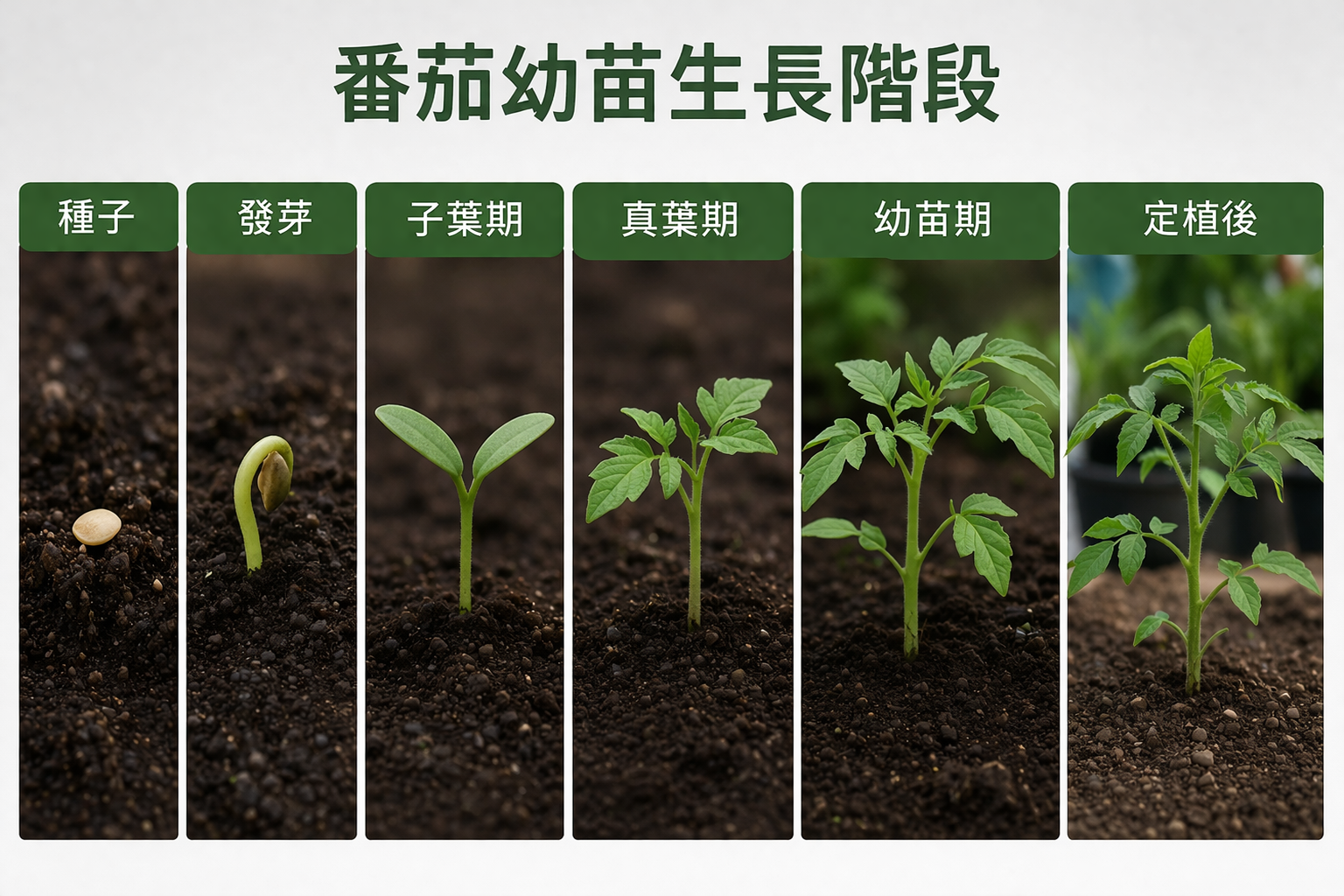 番茄幼苗生長階段