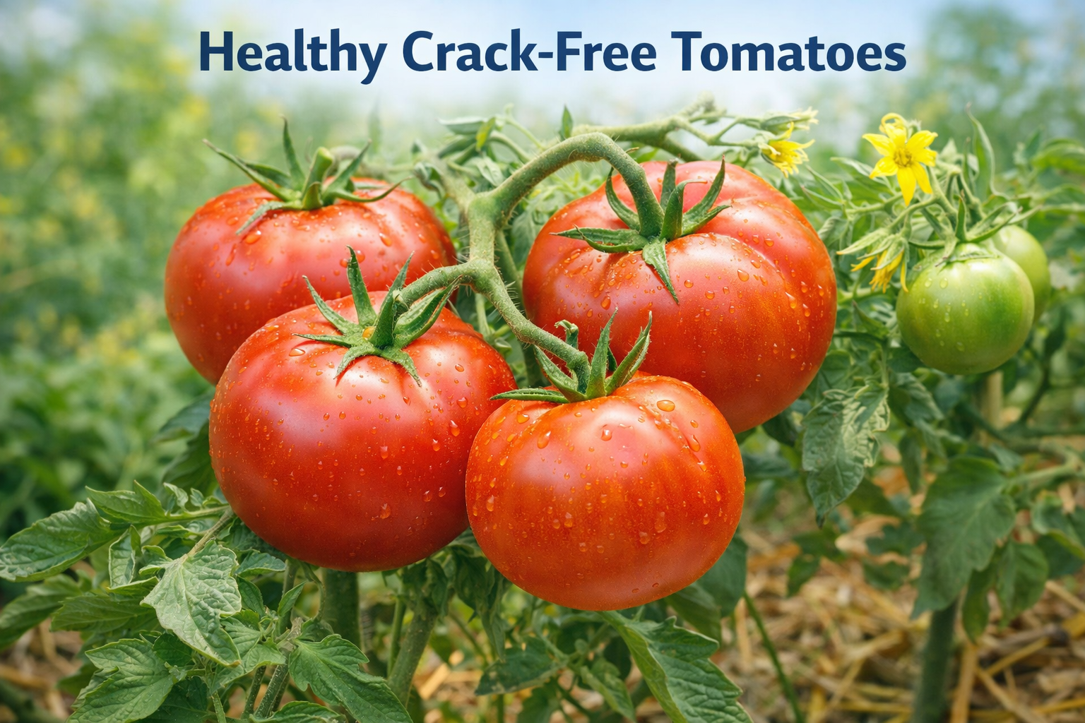 Healthy crack-free tomatoes