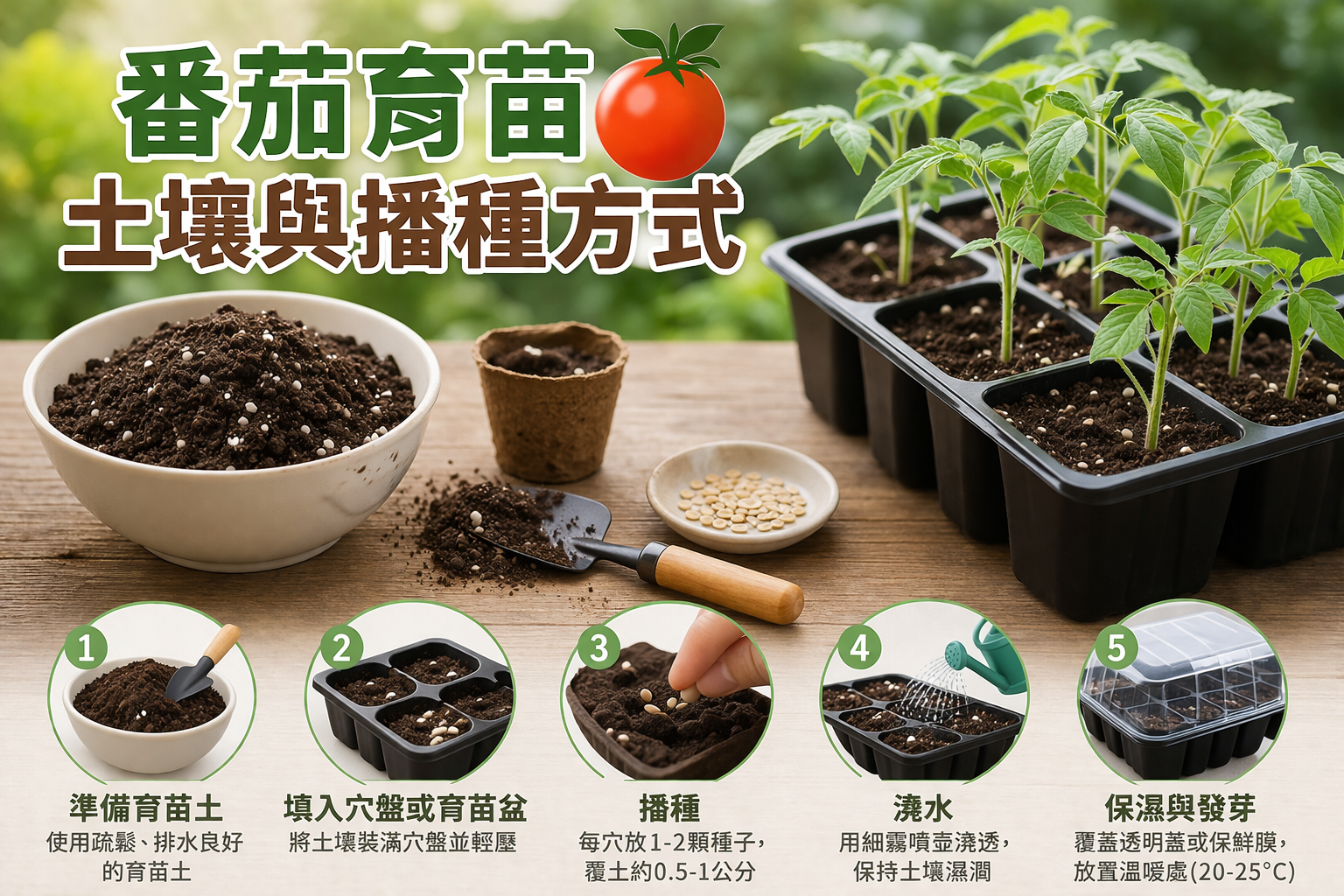 番茄育苗土壤與播種方式