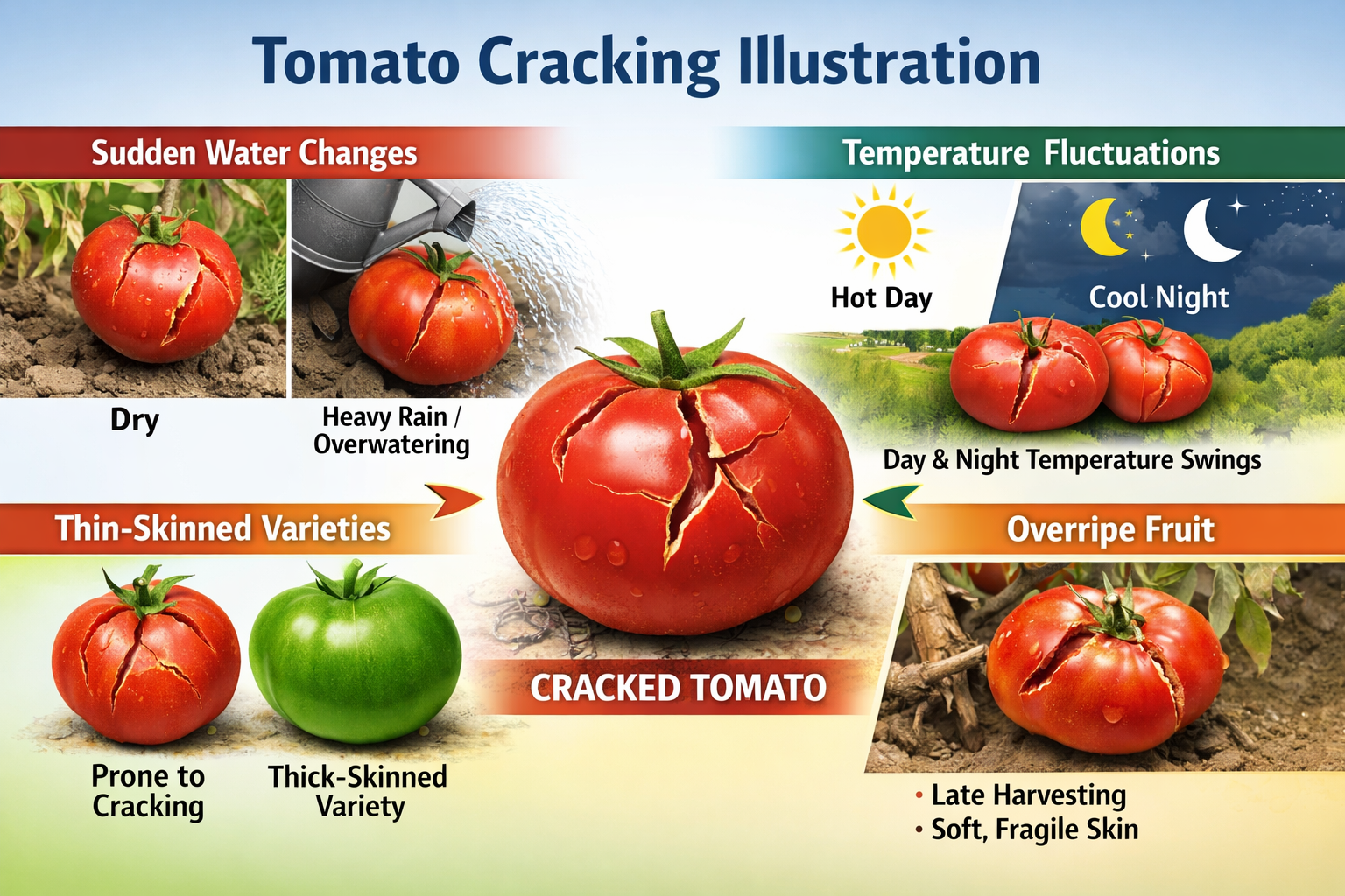 Tomato cracking example